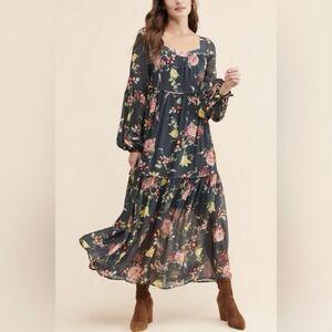 Anthropologie | Dresses | Anthropologie The Somerset Maxi Dress Faux  Leather Embroidered Edition Tiered | Poshmark